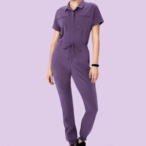 Reserved - NWOT Mandala Medical Wear One-Piece Scrub Jumpsuit Dewberry Size XS